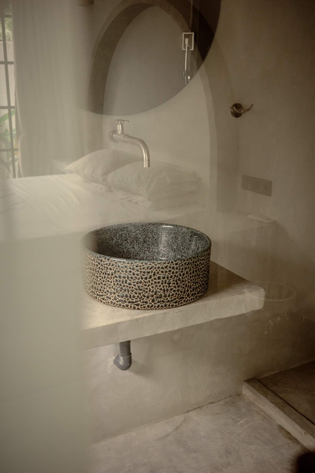 Casa bathroom stone vessel sink