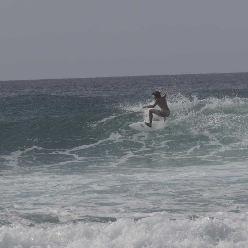 Dominic surfing in Sri Lanka